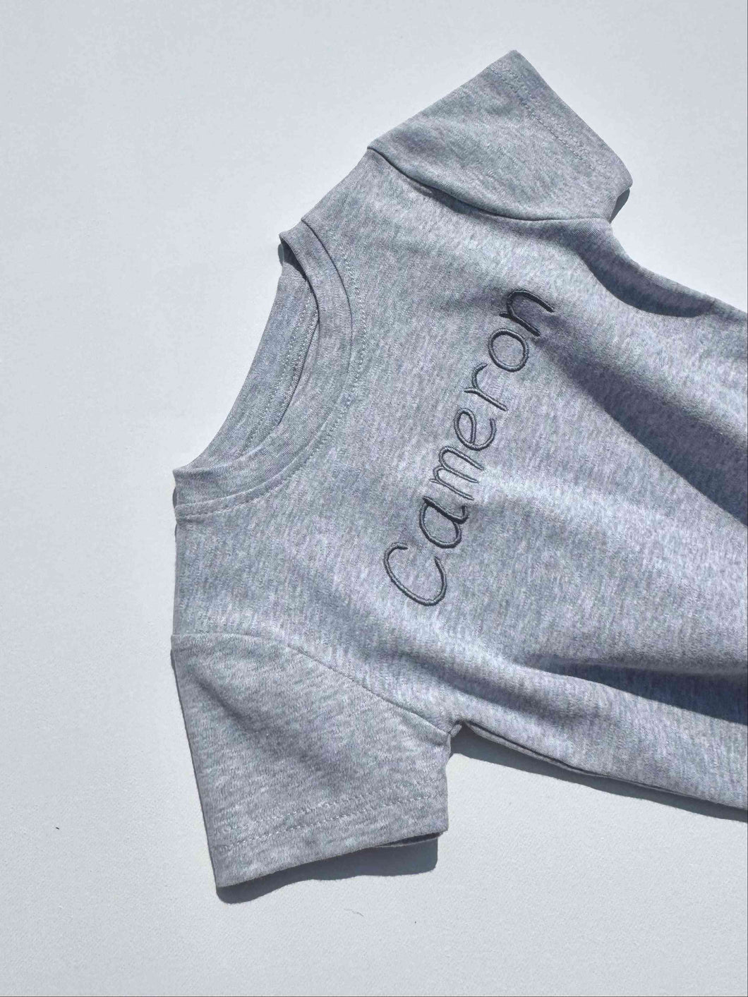 Essential Grey Premium Crewneck Personalised T-shirt