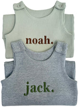 Load image into Gallery viewer, Dove Grey Dungarees