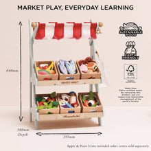 Load image into Gallery viewer, Wooden Market Stall &amp; Fruit Play Food Crate