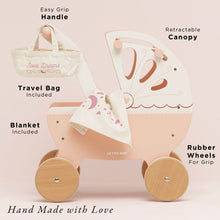Load image into Gallery viewer, Retro Wooden Doll Pram