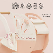 Load image into Gallery viewer, Retro Wooden Doll Pram