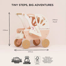 Load image into Gallery viewer, Retro Wooden Doll Pram