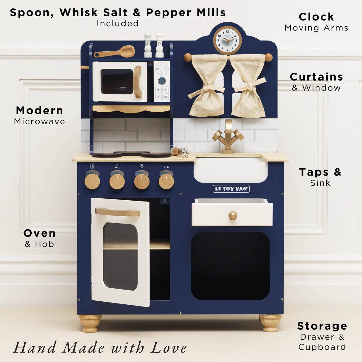 Oxford Wooden Play Kitchen – The Monkey Box