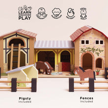 Load image into Gallery viewer, Wooden Farmyard Stables