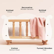 Load image into Gallery viewer, Dolls Wooden Cot