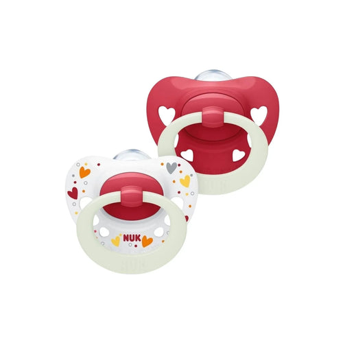 NUK Signature Night Silicone Soothers 0-6 months