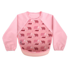 Load image into Gallery viewer, Weaning Bib with Sleeves - Hippos UltraBib