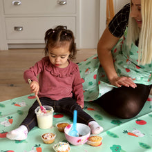 Load image into Gallery viewer, Wipeezee Splash Mat - Green Bunny &amp; Veg