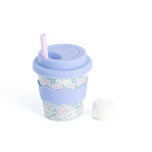 Load image into Gallery viewer, Blue Floral Babychino Cup 4oz (Straws Sold Separately)