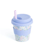 Load image into Gallery viewer, Blue Floral Babychino Cup 4oz (Straws Sold Separately)