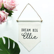 Load image into Gallery viewer, Dream Big Baby Bedroom Pennant Flag - Personalise