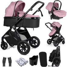 Load image into Gallery viewer, For Your Little One Cruise 3 In 1 Travel System With i-Size Car Seat - Blush Rose (Free Cupholder And Seat Liner Included!)