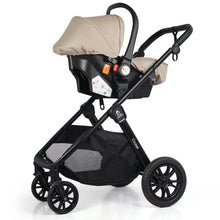 Load image into Gallery viewer, For Your Little One Cruise 3 In 1 Travel System With i-Size Car Seat - Dune Beige (Free Cupholder And Seat Liner Included!)