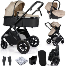 Load image into Gallery viewer, For Your Little One Cruise 3 In 1 Travel System With i-Size Car Seat - Dune Beige (Free Cupholder And Seat Liner Included!)