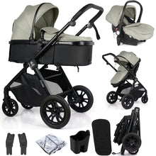 Load image into Gallery viewer, For Your Little One Cruise 3 In 1 Travel System With i-Size Car Seat - Pebble Sage (Free Cupholder And Seat Liner Included!)