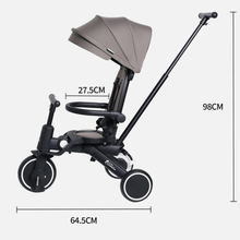 Load image into Gallery viewer, Foryourlittleone Xplor 6 in 1 Foldable Trike - Jet Black (10m-5y)
