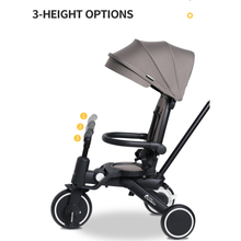 Load image into Gallery viewer, Foryourlittleone Xplor Ultimate 6 in 1 Foldable Trike - Grey Olive (10m-5y)