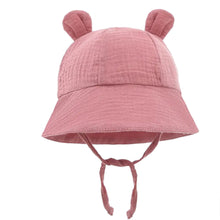 Load image into Gallery viewer, Pink Baby sun hat 3-12 months