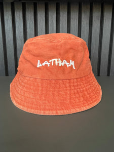 Orange Distressed Bucket Hat