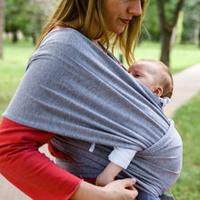 Load image into Gallery viewer, Organic Baby Wrap Carrier - Grey Melange