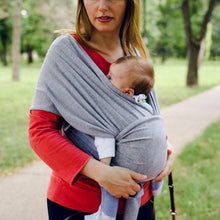 Load image into Gallery viewer, Organic Baby Wrap Carrier - Grey Melange