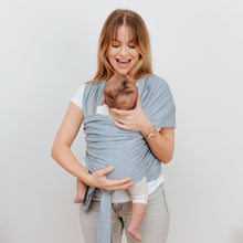 Load image into Gallery viewer, Organic Baby Wrap Carrier - Grey Melange