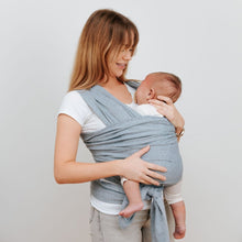 Load image into Gallery viewer, Organic Baby Wrap Carrier - Grey Melange
