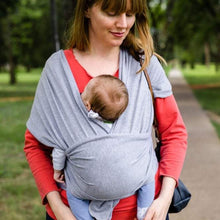 Load image into Gallery viewer, Organic Baby Wrap Carrier - Grey Melange