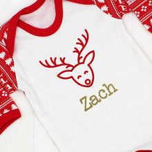 Load image into Gallery viewer, First Christmas Baby Outfit - Reindeer Print