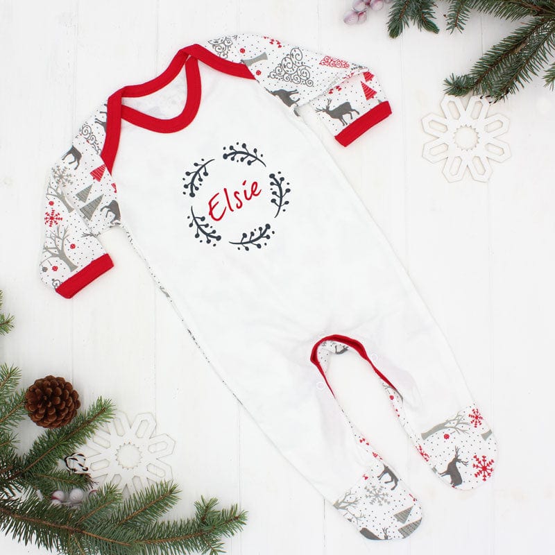 Christmas Baby Outfit - Nordic Print