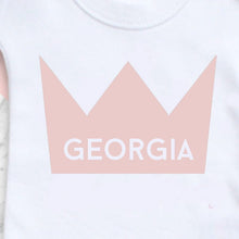Load image into Gallery viewer, Pink Crown Baby Bodysuit - Personalise