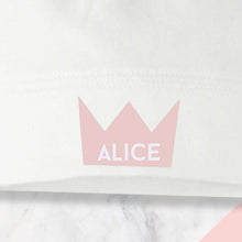 Load image into Gallery viewer, Pink Crown Baby Knotted Hat - Personalise