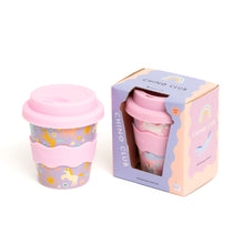 Load image into Gallery viewer, Purple Unicorn Babychino Cup 4oz (Straws Sold Separately)