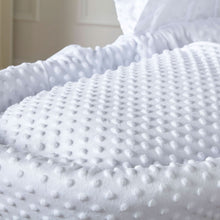 Load image into Gallery viewer, White Dimple Grey Wicker Baby Moses Basket With Stand