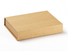 Load image into Gallery viewer, A4 Shallow Luxury Natural Kraft Gift box