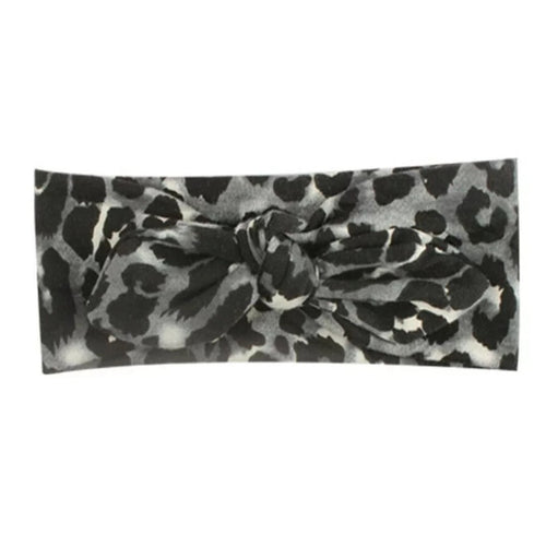Black Leopard Print Headband