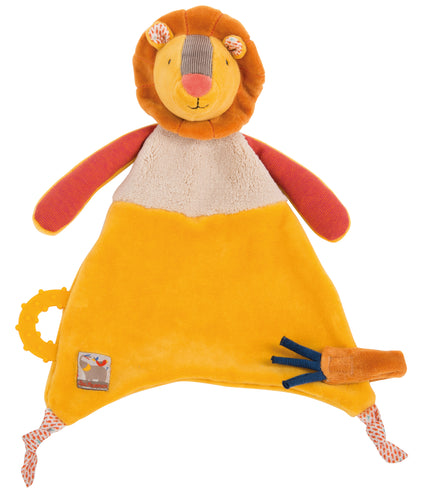 Moulin Roty - Lion Comforter with soother holder, les Papoum - The Monkey Box