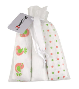 MuslinZ 3 Pack Gift set of Muslin Squares - The Monkey Box