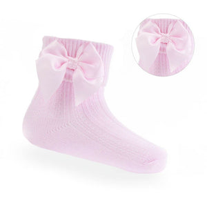 Baby Pink Bow Ankle Socks
