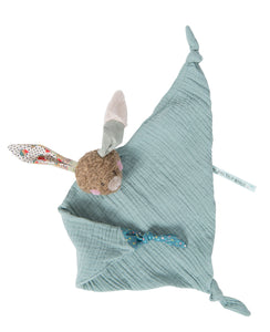 Moulin Roty Rabbit muslin comforter Jolis Trop Beaux - The Monkey Box