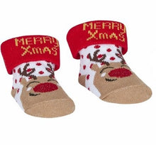 Load image into Gallery viewer, Reindeer Baby Christmas Socks