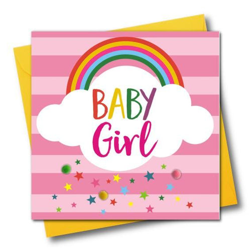 Baby Girl Greeting Card - The Monkey Box