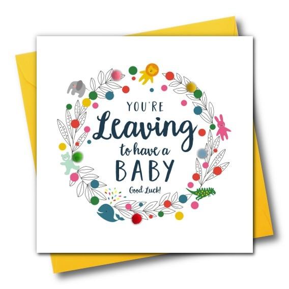 Leaving to have a Baby Greeting Card - The Monkey Box