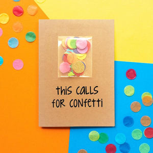 Calls For Confetti Greeting Card - The Monkey Box