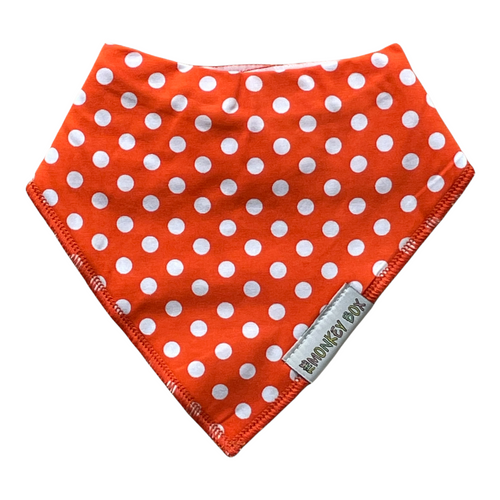 Orange Dribble Bib - The Monkey Box