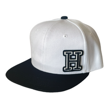 Load image into Gallery viewer, White/Black Junior Snapback - Personalised or Plain