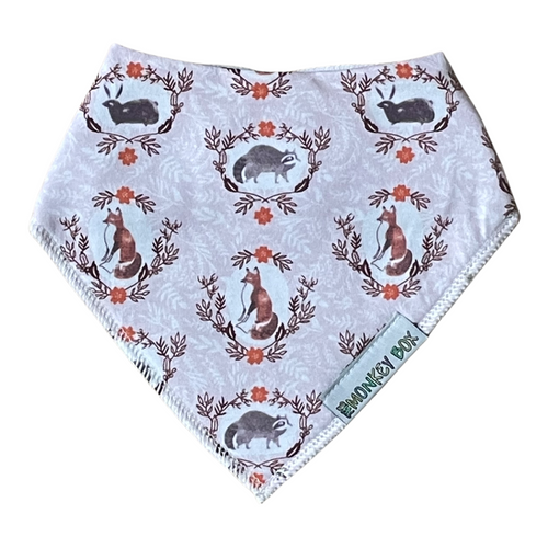 Badger, Fox and Hare Dribble Bib