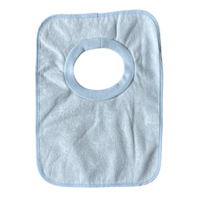Load image into Gallery viewer, Pale Blue Plastic backed pull on bib