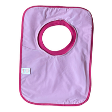 Load image into Gallery viewer, Bright Pink Plastic backed pull on bib