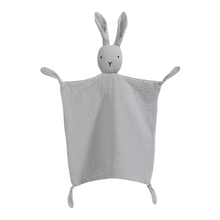 Load image into Gallery viewer, Grey Muslin Bunny Comforter